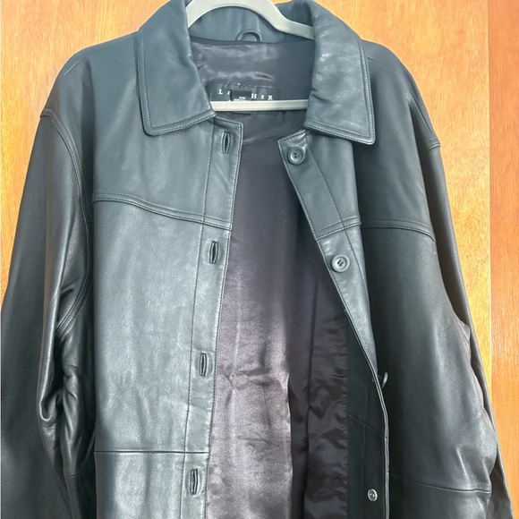 QVC Other - Black Leather Jacket 3xl